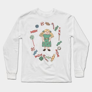 Retro Christmas Doll Long Sleeve T-Shirt